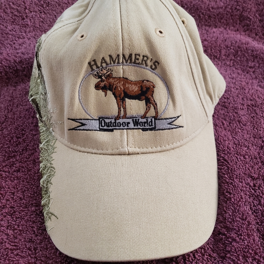 Vintage Hammer's Outdoor World Moose Hat Dri-Duck Wildlife Series